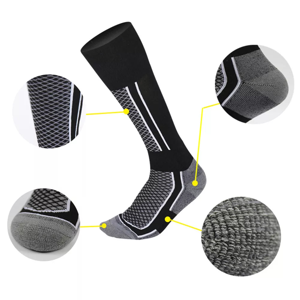 Thick Cotton Ski Socks – Moisture-Wicking & Thermal Socks for Men & Women | Sports, Snowboard, Cycling