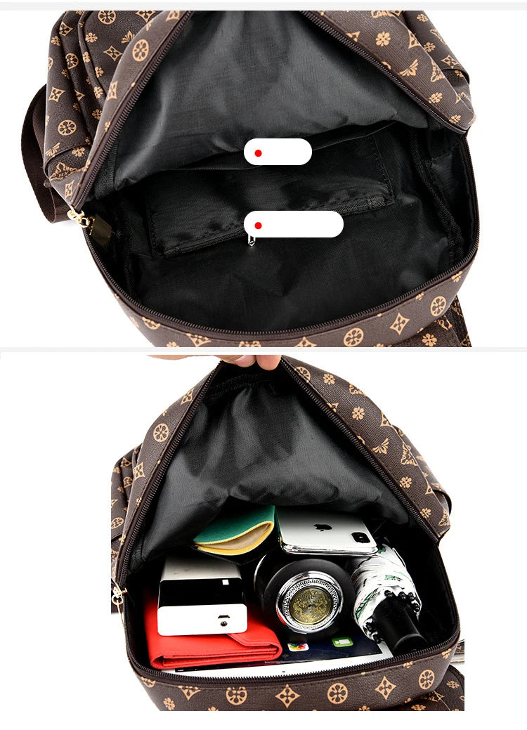GLMAHUA Women's Retro Backpack – Tassel Zipper Schoolbag for Travel, Books & Daily Use