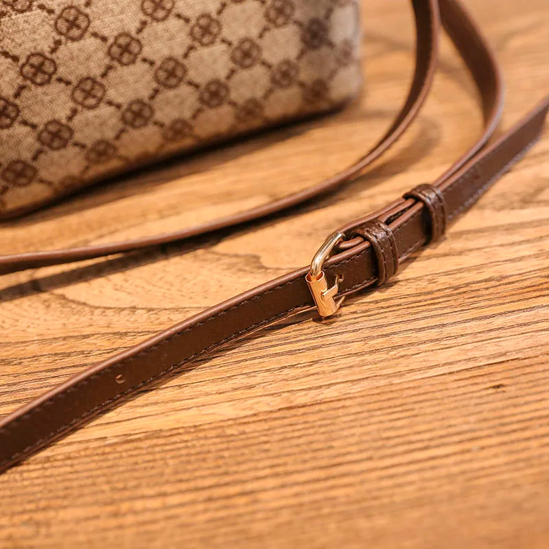 Women's Fashion Small Bucket Shoulder Bag – Luxury Crossbody Bag with Chain Strap, Vintage PU Handbag