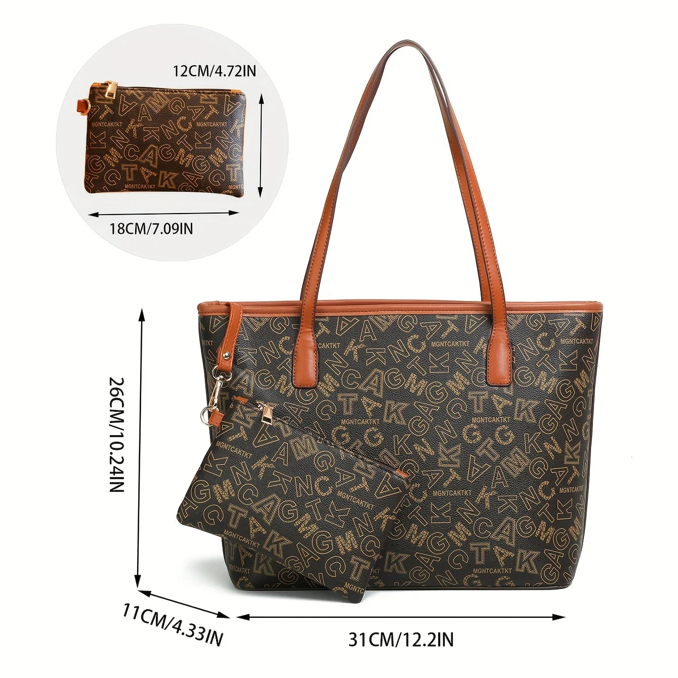 Women's Stylish Handbag Set (Tote & Purse)