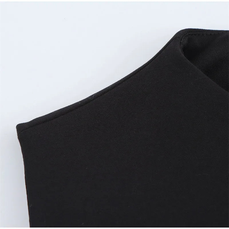 Elegant Black Fur Patchwork Mini Dress – Sleeveless O-Neck with Belt, Slim Fit Party & Evening Dress 2025