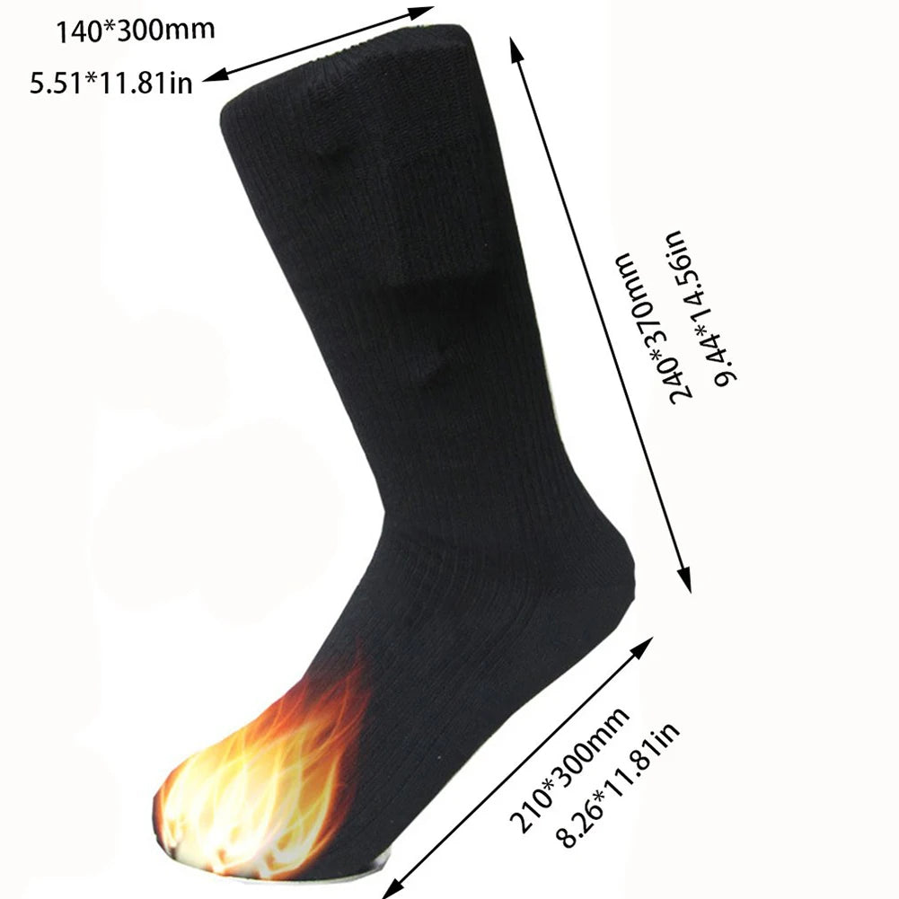 3V Thermal Cotton Heated Socks Men Women Battery Case Battery Operated Winter Foot Warmer Electric Socks Warming Socks